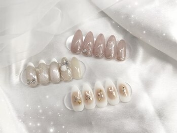 ポウティーク(Pawtique)の写真/【マグネットネイル×韓国&ワンホンネイルパーツ】シンプルなのにトレンド煌びやか&大人可愛いネイル♪