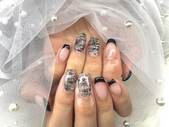 ラピネイル(Lapi Nail)/ツイード×フレンチ