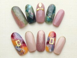 ニュアンスマーブルネイル