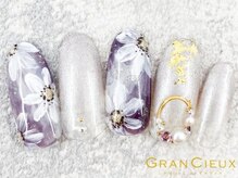 クアトログランシュ 青葉台(QUATRO×GranCieux)/水彩風お花ネイル