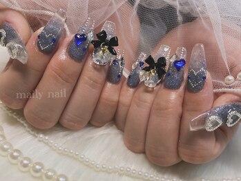 先端クリア逆グラデーション