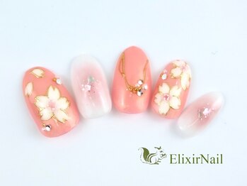 エリクサーネイル 新橋(Elixir Nail)/定額c やり放題/クーポン使用