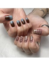 レイネイル 岐阜茜部店(RAY NAIL)/グラデーション×チェック
