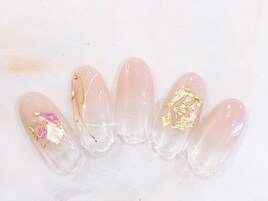 カラグラ金箔ネイル☆