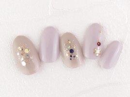 シンプル×ラメ