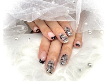 ラピネイル(Lapi Nail)/ツイード×フレンチ