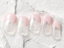 ジェミーネイル エビス(Jemiy nail ebisu)/パール変形フレンチ8700yen