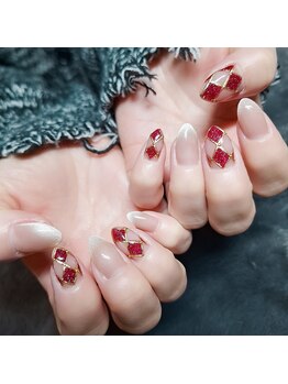 リベルタネイル(Liberta Nail)/アーガイル風ネイル
