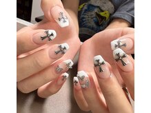 エスネイルサロン(S Nail Salon)/フレンチに十字架パーツ