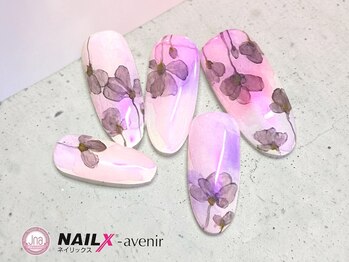 ネイリックス アヴェニール(NAILX avenir)/大人ニュアンスフラワー