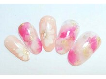 ナチュレ 那覇店(NATURE)/大人フラワーニュアンスピンク