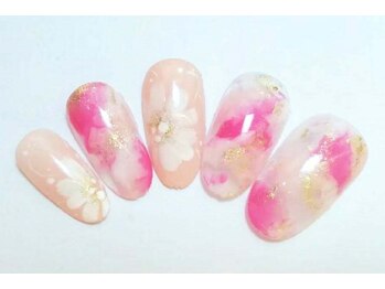 ナチュレ 那覇店(NATURE)/大人フラワーニュアンスピンク