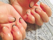 スワニーネイル(Swany nail)/シェルスキニーフレンチブラック