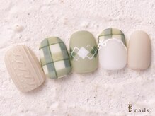 アイネイルズ 横浜WEST店(I-nails)/ニットチェックリボン10480円