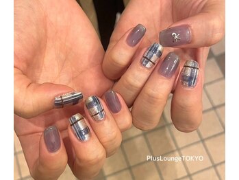 プルースラウンジ トウキョウ(Plus Lounge TOKYO)/マグネット×チェックネイル♪