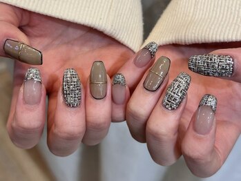 ミライ トータルビューティーサロン(mirai)/冬大人気★ツイードネイル！