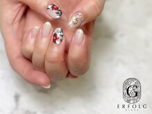 エアフォルク 銀座(ERFOLG)/ホワイトネイル×椿