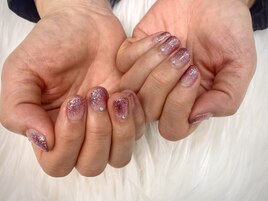 ラメグラストーンネイル☆SAYAKA