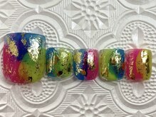 タフィーネイル 宜野湾コンベンションシティ店(TaffyNail)/フット グランドデザイン 6990円