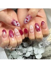 バレンタインネイル