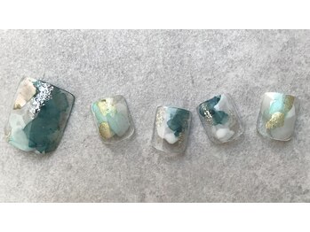 ネイルデコ(nail DECO)/フット　定額　大人ニュアンス