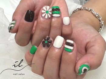 イル 神戸店/ぷっくりアートネイル