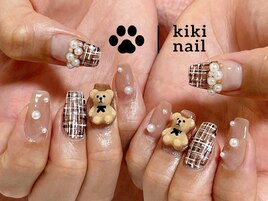 ツイードネイル/秋ネイル