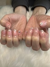 ネイルサロン べルフ(nail salon Verf)/シアーピンク×オーロラホロ♪