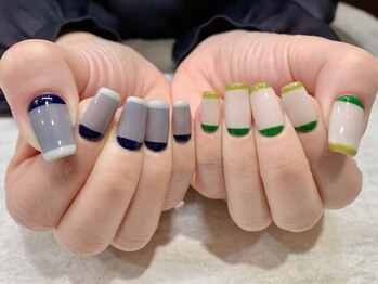 ウカ ひばりが丘(UKA)/green×navy ハーフフレンチ