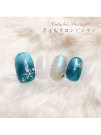 冬のマグネットネイル