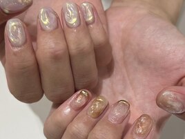 ニュアンスネイル　透明感ネイル