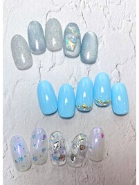 流行りのうるちゅるネイル♪