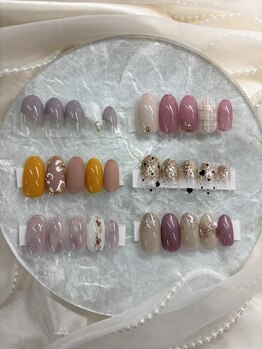 ムー(Mo0)の写真/爪を綺麗に美しくみせる毎月変わる大人可愛い定額デザインをご用意☆スタッフ別も◎