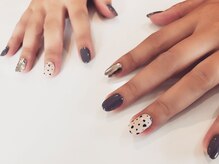 ネイルスミス 高松店(Nailsmith)/シンプルダルメシアンワンカラー