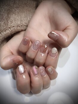 クリスタルネイルサロン(Crystal Nail)/秋ニュアンス