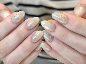 ケーツーネイル(k-two nail)/12月monthly/雪ネイル(みな)