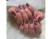 ティアリス(NAIL SALON TIARIS)の雰囲気(手書きアートニュアンスネイル♪秋っぽいヒョウ柄デザイン)