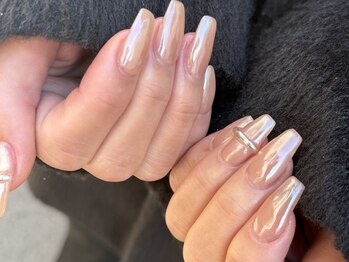 ホワイトパウダーネイル