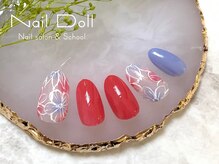 ネイルドール(Nail Doll)/ホワイトフラワー