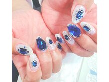 爪ソウシャイン(爪 SO SHINE)/ビジューネイル★ブルー