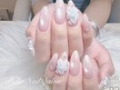 持ち込みデザインフラワーネイル