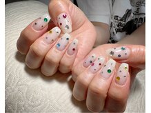 エール(Ailes)/カラフルストーンネイル