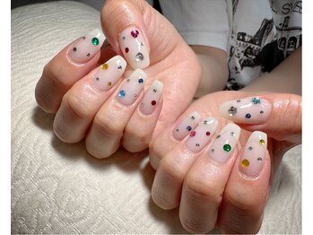 カラフルストーンネイル