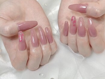 くすみpink×heart.