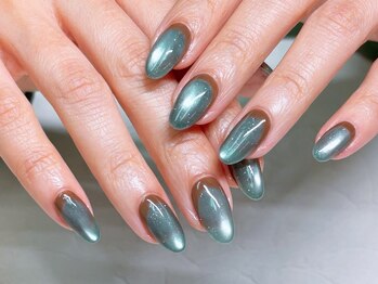 エルマナ ネイル(Hermana NAIL)/逆フレンチ×マグフラ