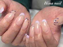 ヒナネイル 心斎橋(Hina nail)/押し花フレンチ