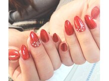 爪ソウシャイン(爪 SO SHINE)/赤ラメ★