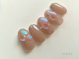 ベージュ シンプル ストーン