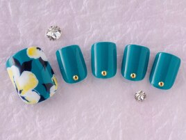 【FOOT】サマーフラワーネイル