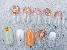 ネイルサロン 爪吉/グラデにポイントアート◎